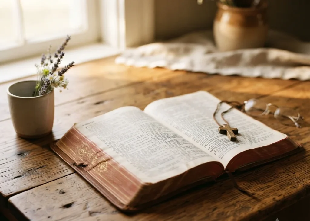 Open Bible representing verses on wisdom and academic success