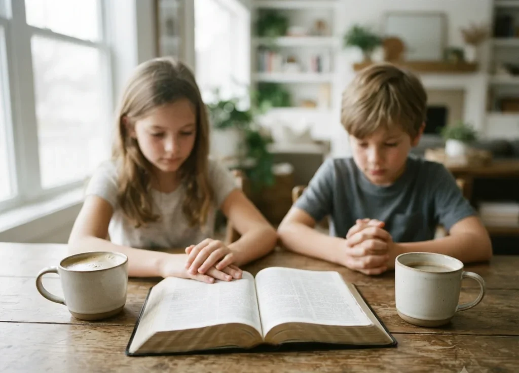 Open Bible representing verses for brother and sister