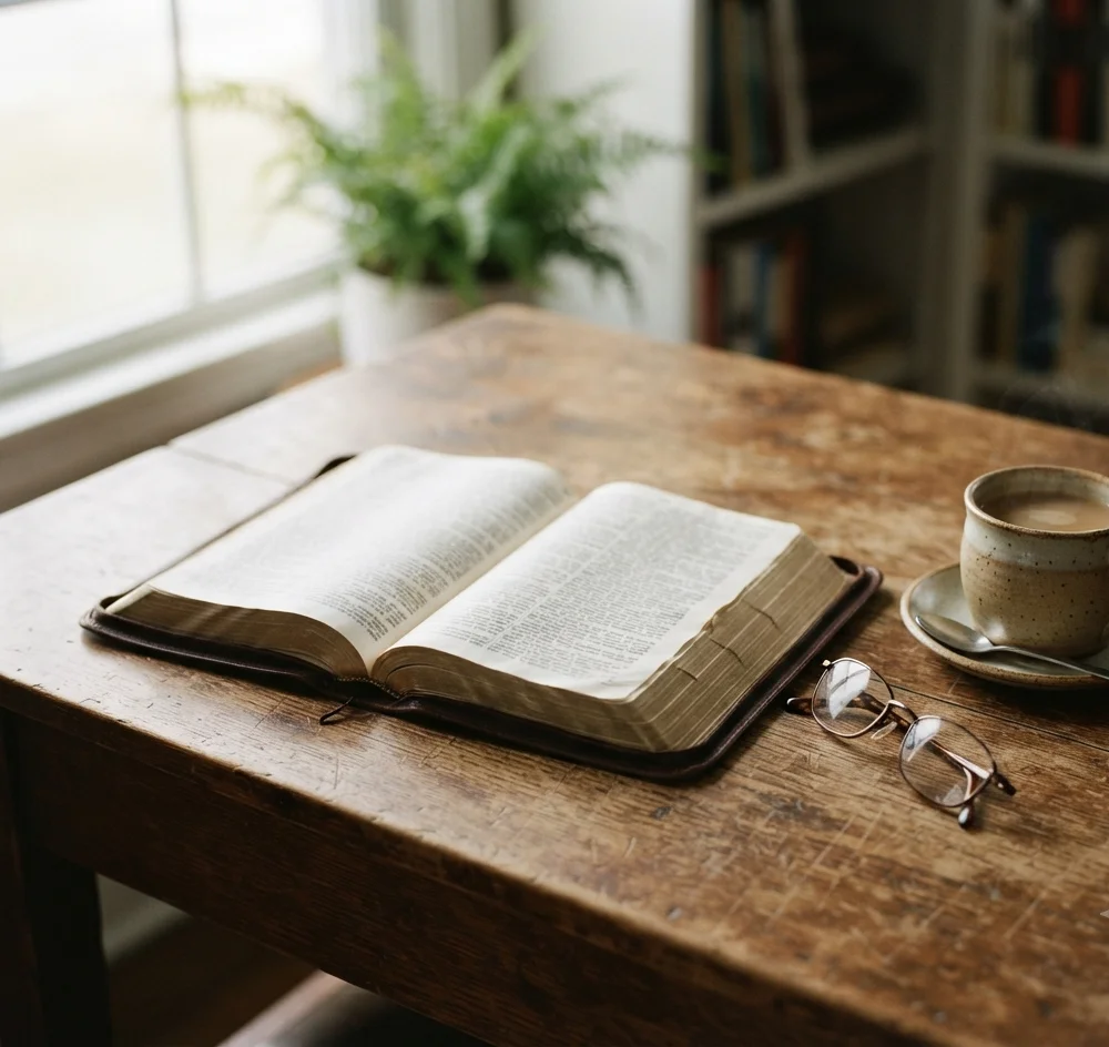 Open Bible representing verses for business owners