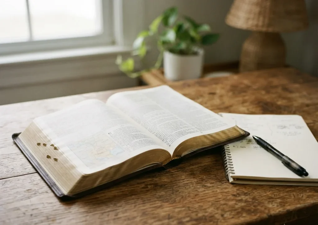 Open Bible representing verses for students