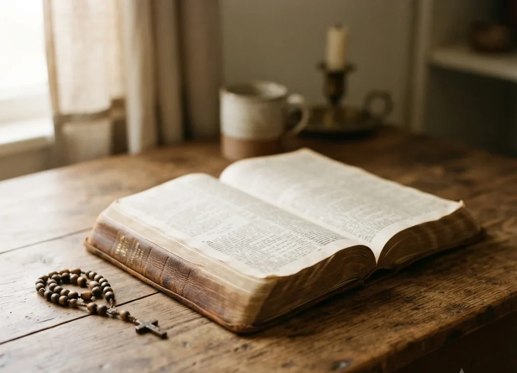 Open Bible representing blessings and favor verses.