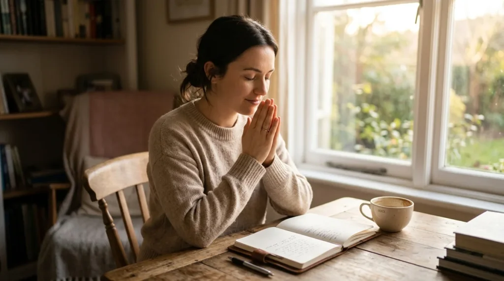 Prayer for Success: Work, Business, Exams, Favor, and Breakthrough Person praying quietly for success in soft morning light