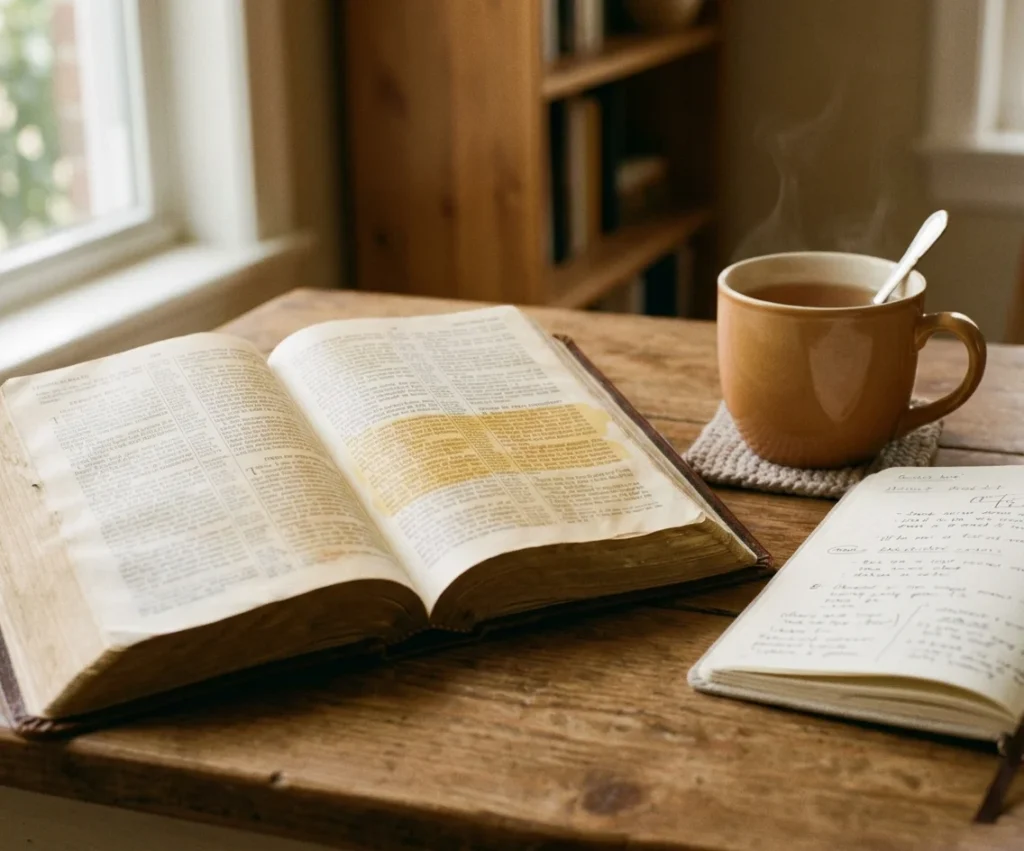Open Bible page with verses for a troubled marriage