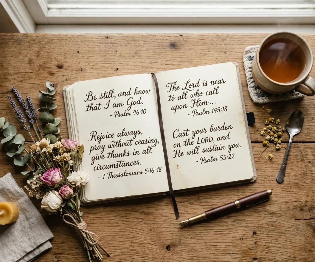 : Journal with prayer quotes for a future husband